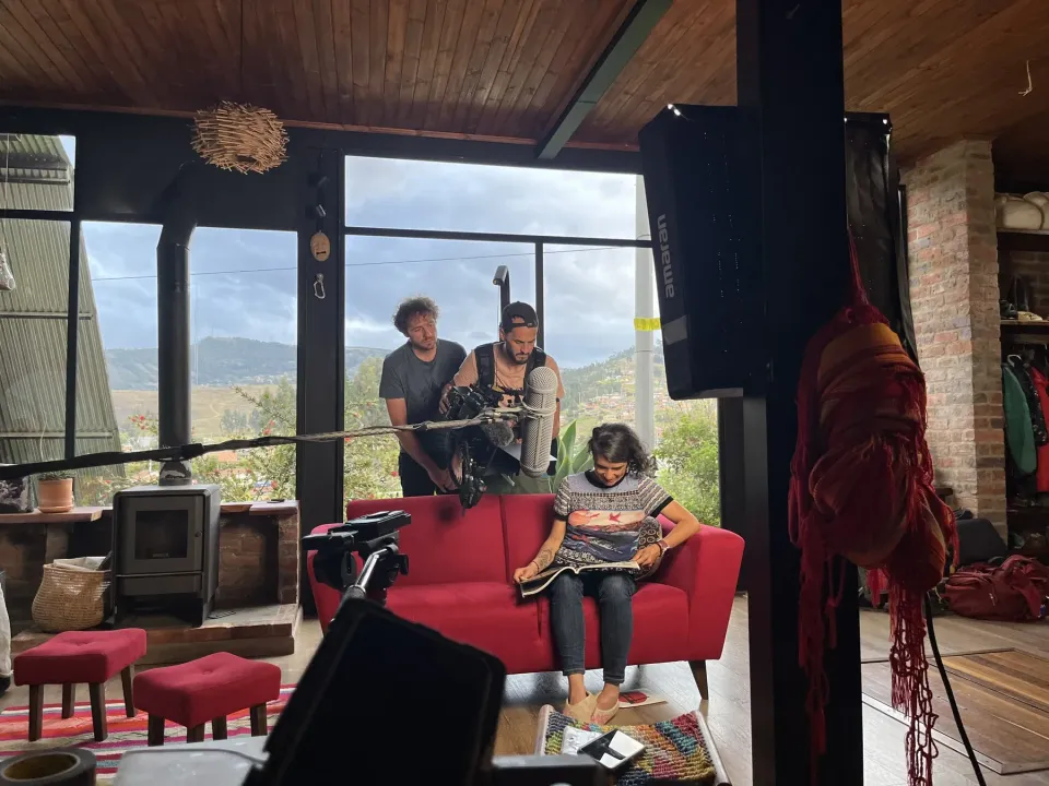 Filming in Colombia